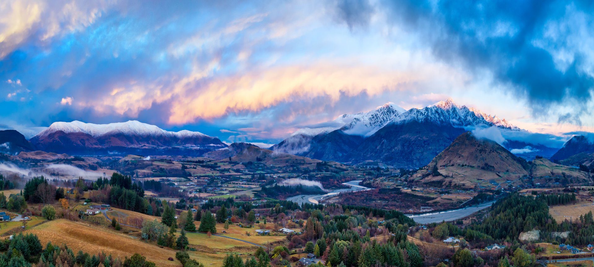 Queenstown area mountains and valley